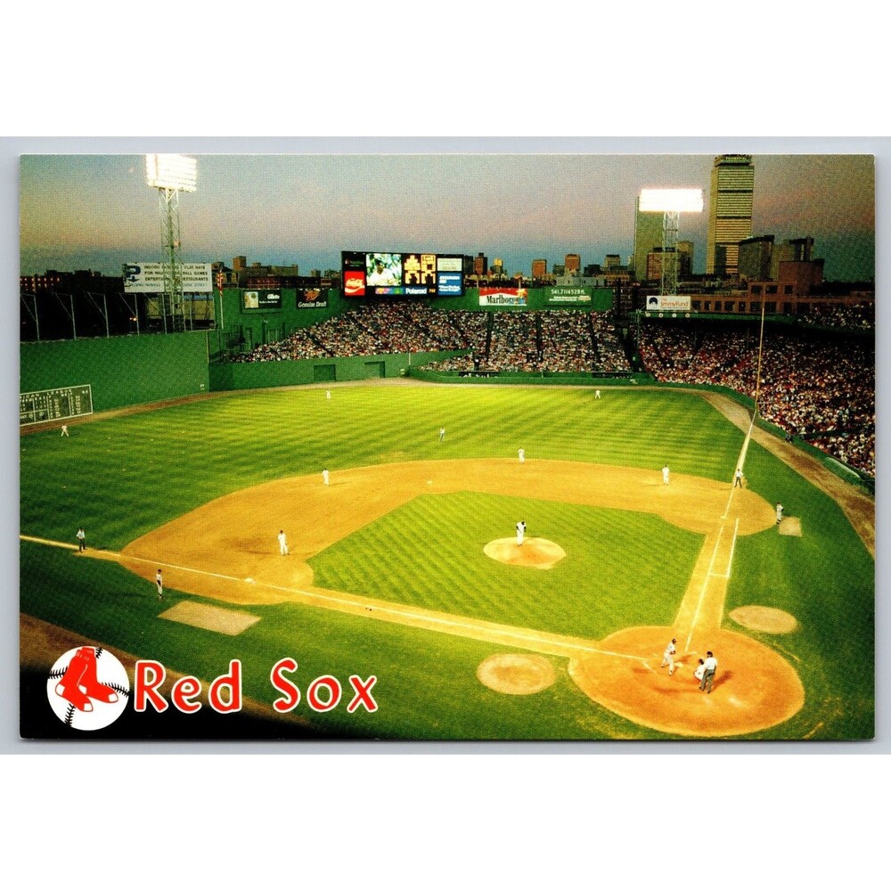 Boston Red Sox Fenway Park Baseball Stadium Vintage Postcard MA 4x6 Marlboro
